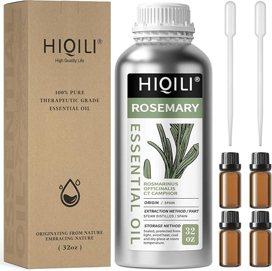 HIQILI 1000ML Rosemary Oil for Hair Growth, Add to Shampoo & Conditioner, 100% Pure Undiluted - 32 Fl Oz-Velvo Beauty