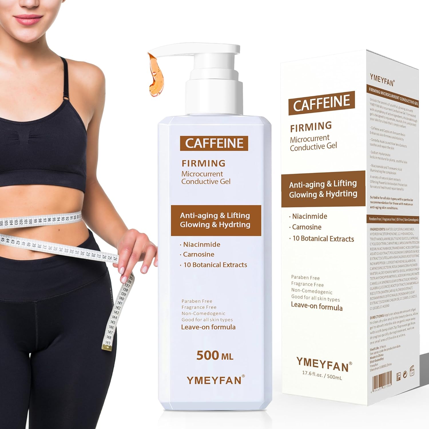 Hot Caffeine Conductive Gel for Body Sculpting Machine, Massage Gel for Body Slimming, Skin Firming & Lifting, Tighten Arms, Tummy, Butt, Thighs for Women and Men, with Capsicum Resin Help Fat Burning-Velvo Beauty