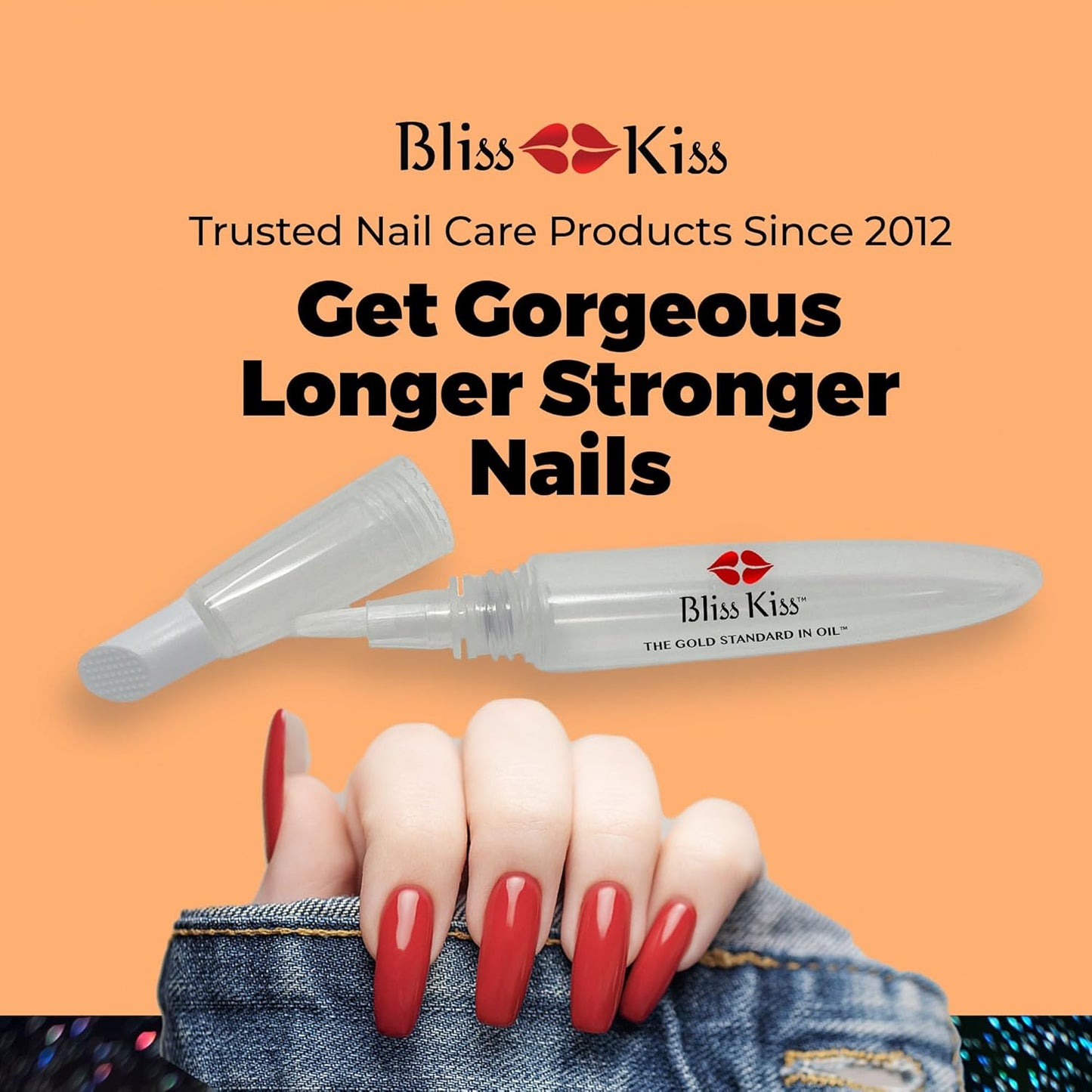 Bliss Kiss Refillable Squeeze Cuticle Oil Pen, Empty 3-Pack, Ideal for Nail Growth Oil and Nail Oil Application-Velvo Beauty