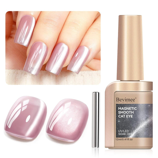 Cat Eye Gel Polish with Magnet, Magnetic Gel Nail Polish Glass Jelly Transparent Color UV Cateye Nail Polish for Nail Art DIY and Salon-Velvo Beauty