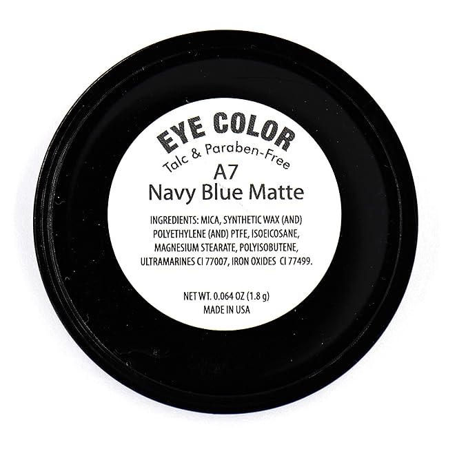 Navy Blue Dark Blue Matte Opaque Pressed Powder Single Vegan Eyeshadow; Talc, Paraben & Cruelty Free-Velvo Beauty