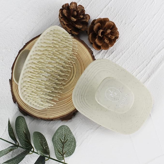 Scalp Massager Shampoo Brush,Scalp Scrubber for Dandruff Removal, Scalp Care Hair Brush Wet & Dry detangler for Men and Women. (Grey, 1pc- Soft for Short & Medium Hair)-Velvo Beauty