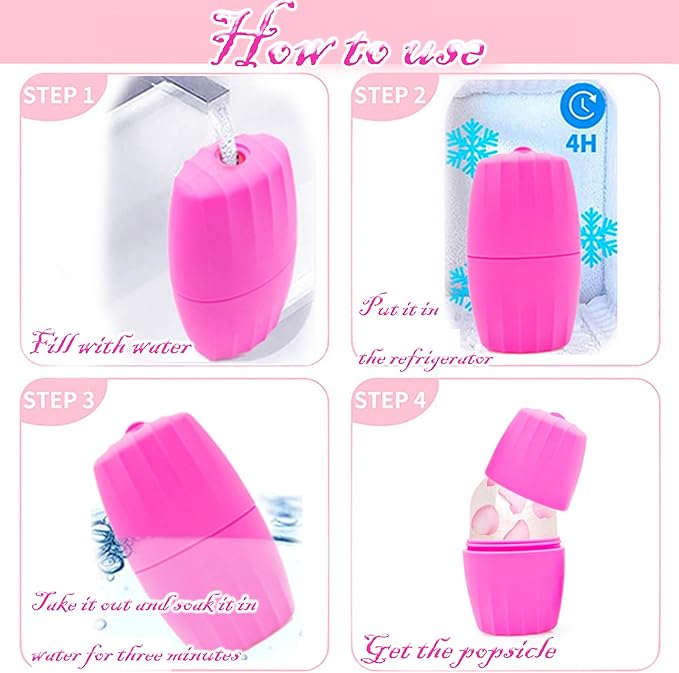 Ice Facial Cube Facial Beauty Ice Roller Skin Care Tools Ice Roller for Face and Eye Silicone Ice Mold for Face Beauty Ice Face Roller-Velvo Beauty