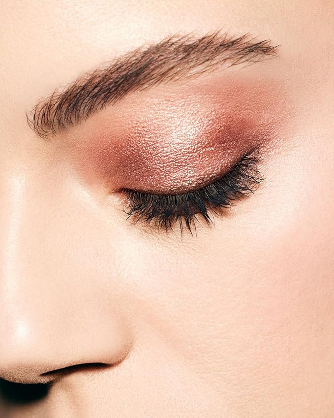 MAKE Beauty Multi-Chromatic Eye Shadow. Metal Reflecting Luminous Foil Finish Creamy, Buildable, Dimensional Long-wear, Crease-proof Powder Eyeshadow, Multichrome Shade - Gleam, Rose Gold-Velvo Beauty