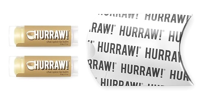 Hurraw! Chai Spice Lip Balm, 2 Pack: Organic, Certified Vegan, Cruelty and Gluten Free. Non-GMO, 100% Natural Ingredients. Bee, Shea, Soy and Palm Free. Made in USA-Velvo Beauty