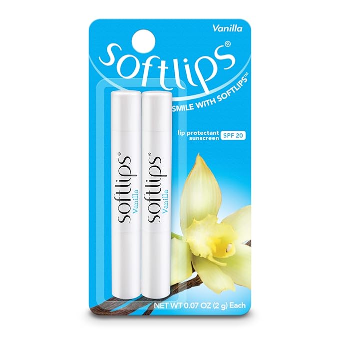 Softlips Lip Protectant SPF 20, Vanilla 2 count (Pack Of 6)-Velvo Beauty