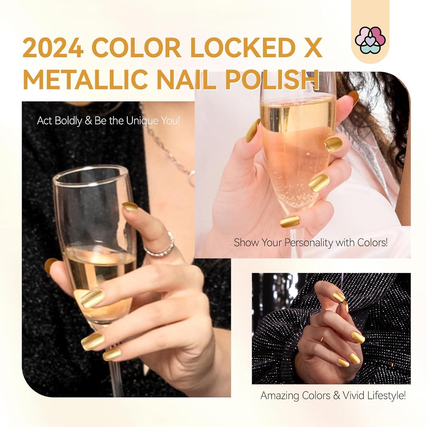 SAVILAND Gold Metallic Nail Polish: Chrome Nail Polish Air Quick Dry Nail Art Polish Bright and Shiny Fingernail Toenail Polish Bulk Nail Lacquer for Beginner DIY Manicure Art at Home Salon Women-Velvo Beauty