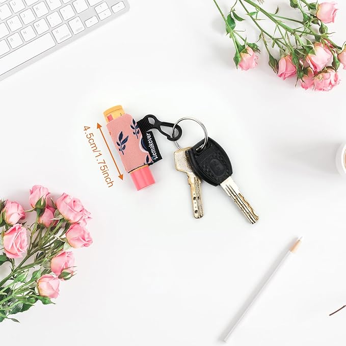 6 Pack Compact Clip-On Chapstick Holder Premium Release Clip Neoprene Sleeve Lip Balm with Clip Fits Most Standard Lip Balm (Colored Whale)-Velvo Beauty