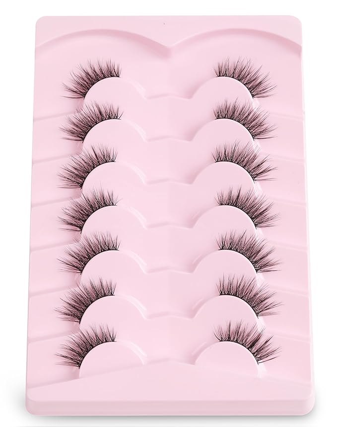 Onlyall Half Eyelashes Corner Lashes Natural Lashes Half Lashes Wispy End Lashes Corner Eyelashes 3/4 Lashes 7 Pairs C19-Velvo Beauty
