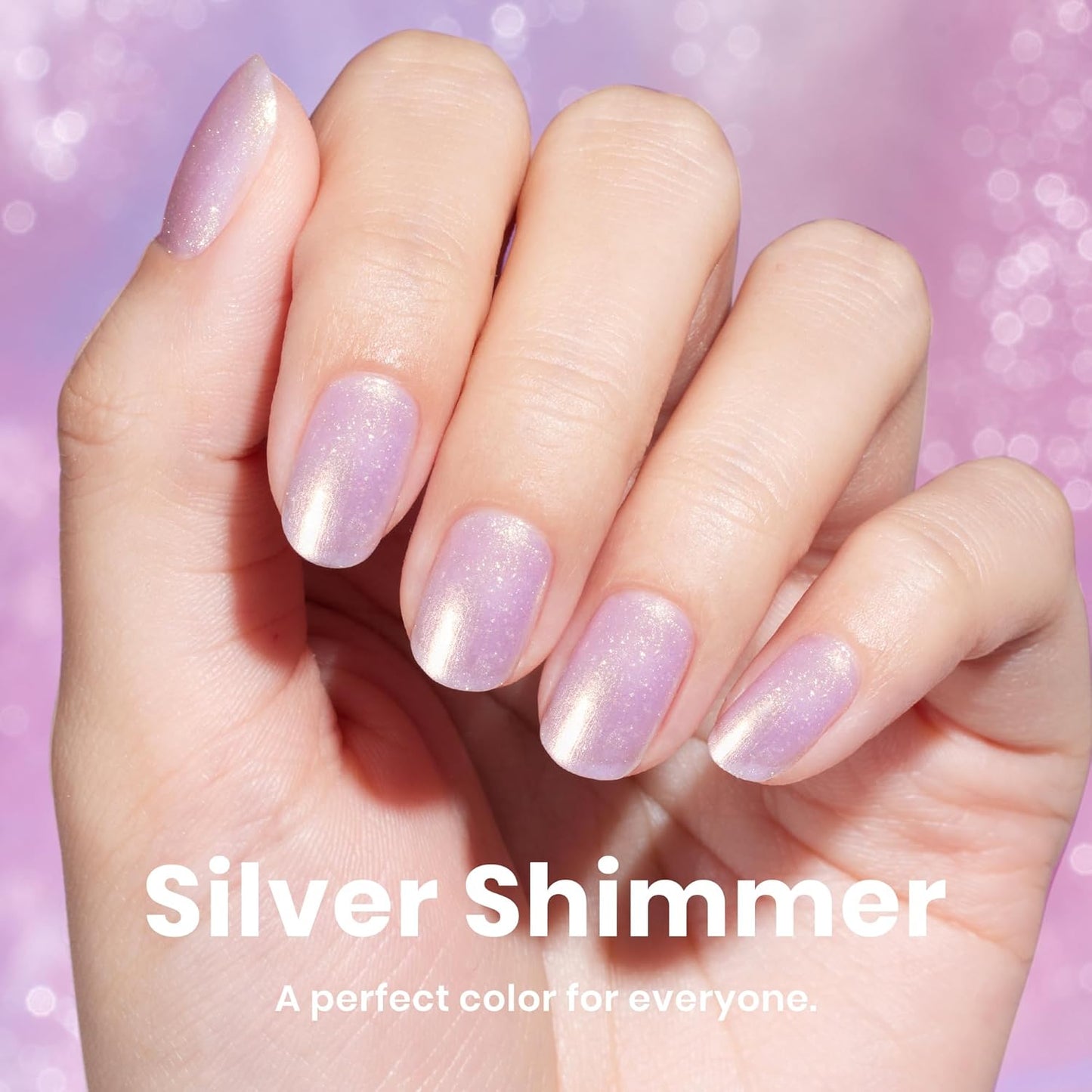 Beetles Nail Strengthener - Gold Purple Nail Concealer Fast Air Dry Shimmer Air Dry Nail Growth for Damaged Uneven Nails Fingernail Polish Imperfection Masking for Gold Shimmer Manicure Salon Quality-Velvo Beauty