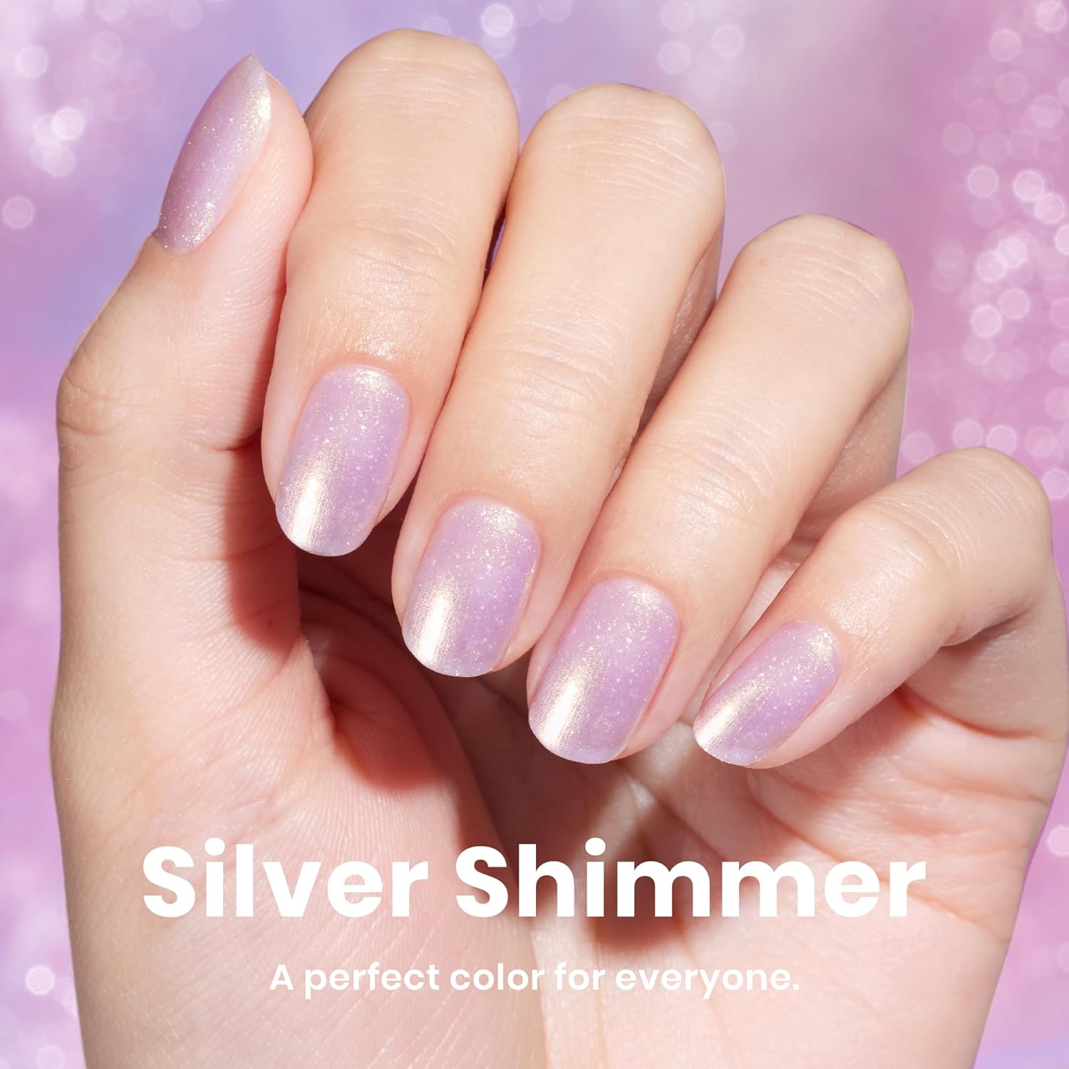 Beetles Nail Strengthener - Gold Purple Nail Concealer Fast Air Dry Shimmer Air Dry Nail Growth for Damaged Uneven Nails Fingernail Polish Imperfection Masking for Gold Shimmer Manicure Salon Quality-Velvo Beauty