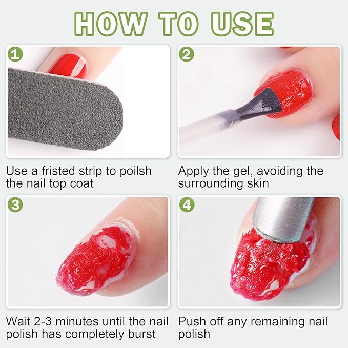 Magic Remover Gel Polish,3PCS Gel Nail Remover,Professional Gel Remover for Nails,Quickly and Easily Removedor de Esmalte Gel (15ML)-Velvo Beauty