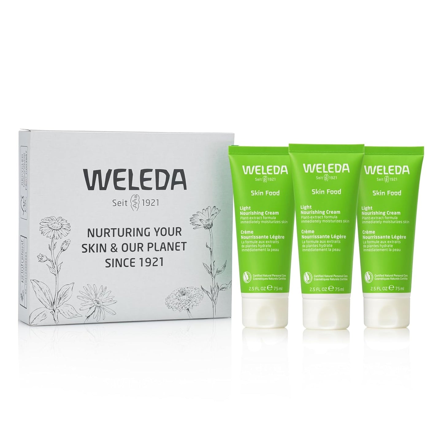 Weleda - Skin Food Light Moisturizing Cream 3-pack - Fast-Absorbing, Ultra-Hydrating Formula with Sunflower Oil and Pansy Extract-Velvo Beauty