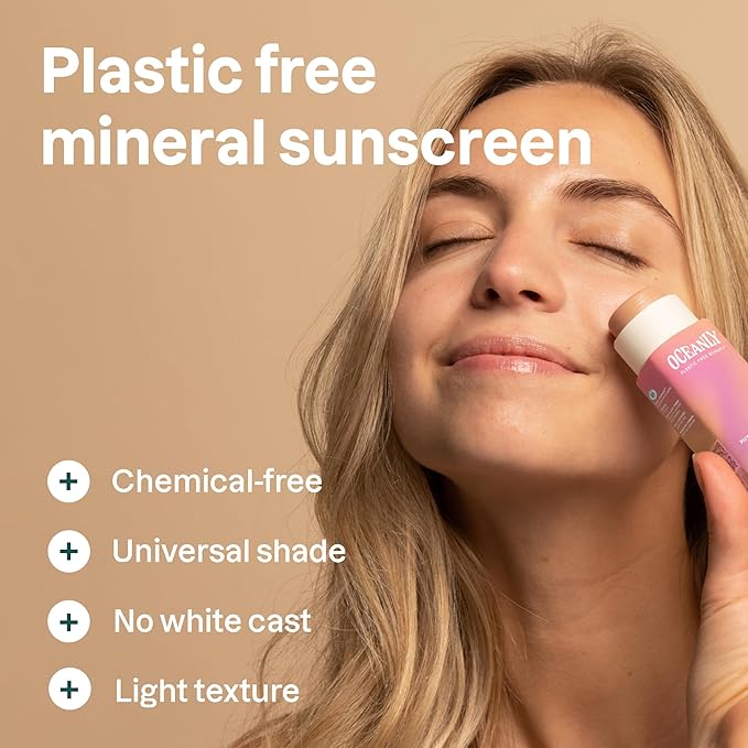 ATTITUDE Oceanly Tinted Oil Stick with SPF 30, EWG Verified, Plastic-Free, Broad Spectrum UVA/UVB Protection with Zinc Oxide, Universal Tint, Unscented, 0.3 Ounce-Velvo Beauty