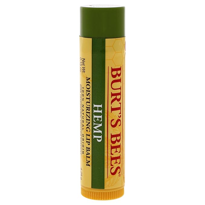 Burts Bees 100% Natural Origin Moisturizing Lip Balm, Hemp with Beeswax, 0.15 Oz-Velvo Beauty