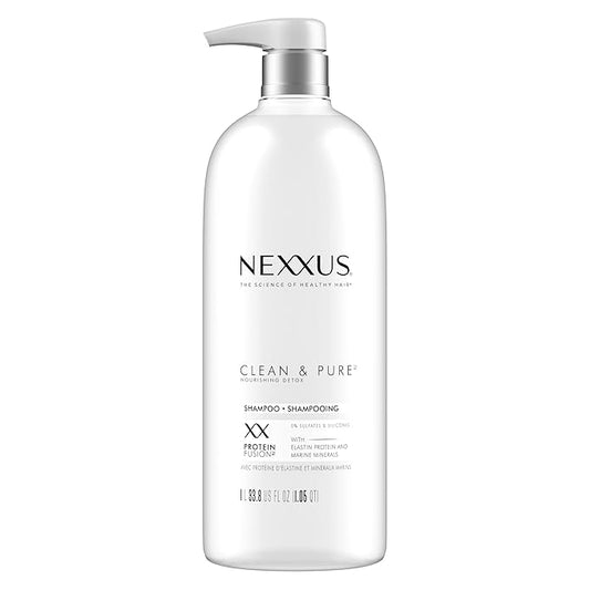 Nexxus Clean and Pure Clarifying Shampoo, With ProteinFusion, Nourished Hair Care Silicone, Dye And Paraben Free 33.8 oz-Velvo Beauty