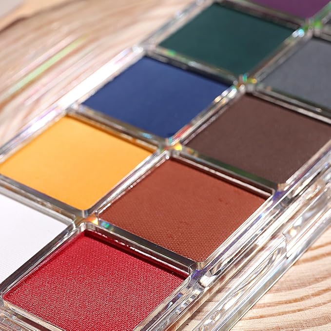 10 Colors Solid Fluorescent Neon Pigment Powder Set Gradient Iridescent Aurora Mermaid Pearl Glitter Dust Kit for Home Salon Nail Art Designs-Velvo Beauty