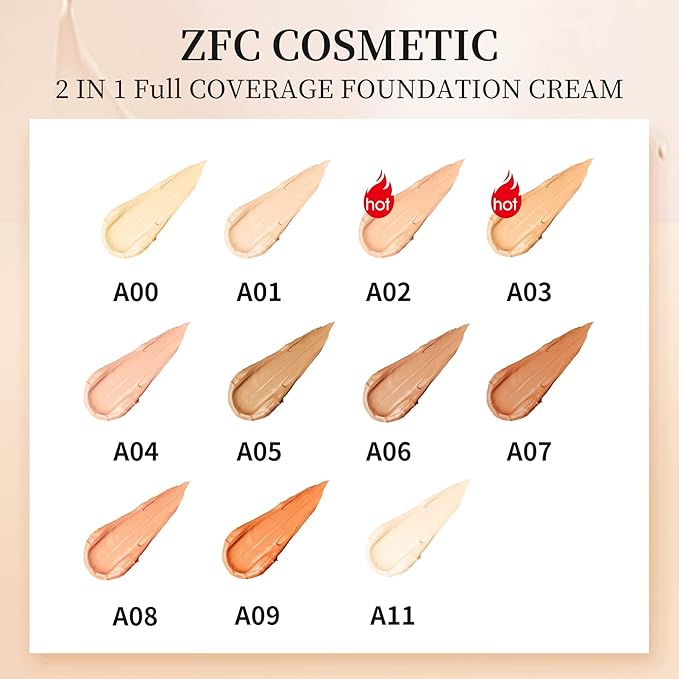 Foundation Makeup Concealer, Medium-to-Full Coverage Foundation Cream, Long Lasting Waterproof Up to 12HR Hybrid Setting Powder-Velvo Beauty