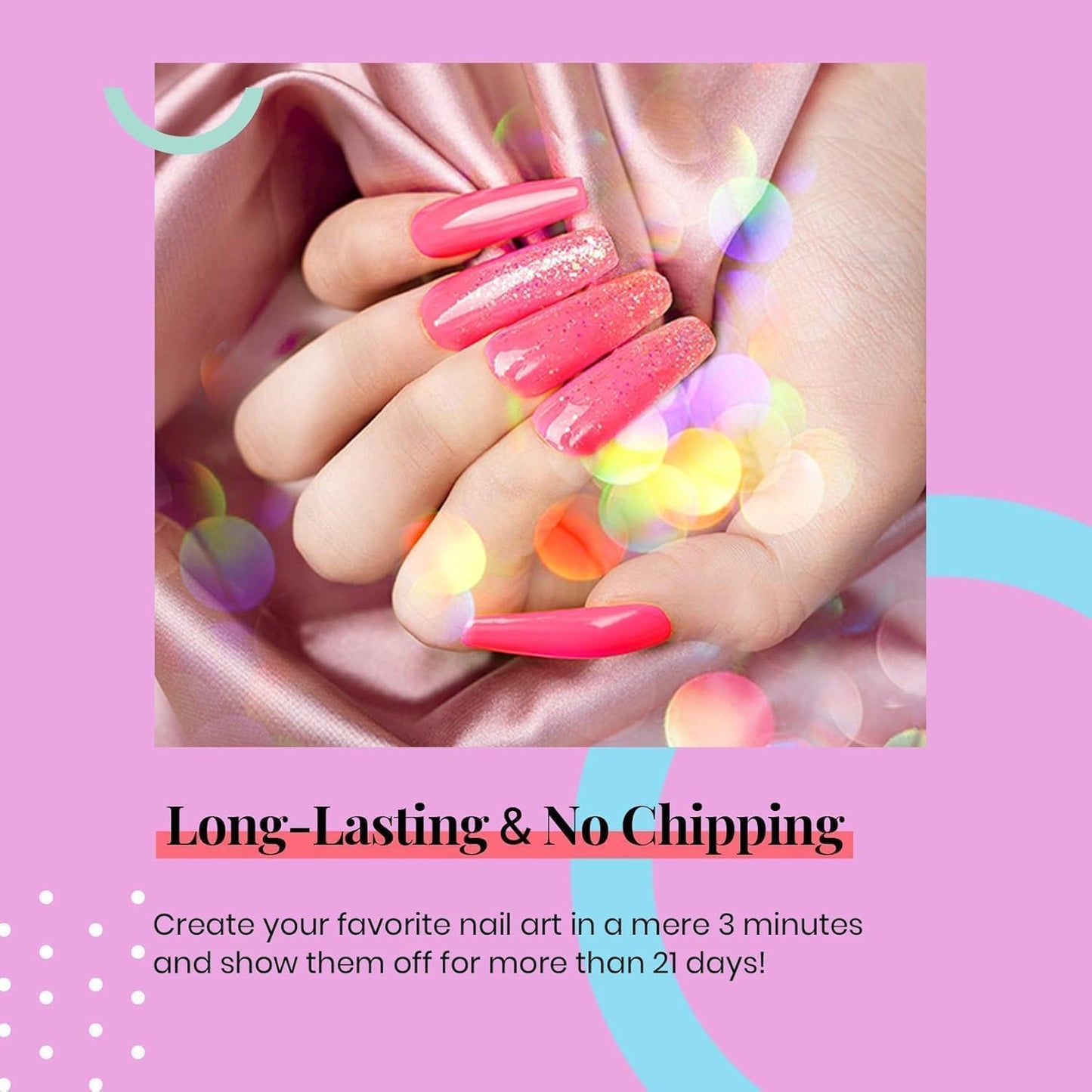 Beetles Hot Pink Gel Nail Polish 1Pcs 15ml Neon Pink Gel Nail Polish Bright Color Soak Off Uv LED Nail Lamp for Women DIY Manicure Gifts for Mom-Velvo Beauty