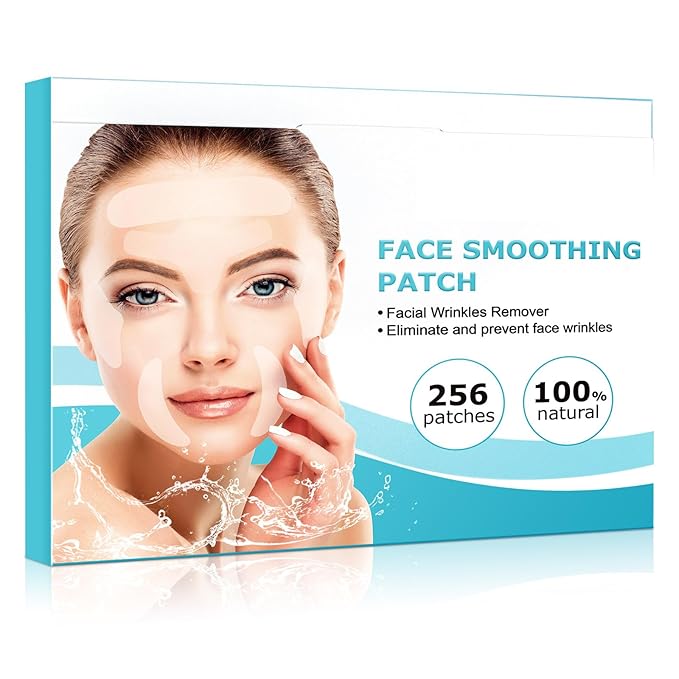 Face & Forehead Wrinkle Patches, Anti Wrinkle Patches for Forehead, Smile Lines, Crows Feet, Nasolabial Folds, Frown Lines, Overnight Treatment, 256 Pcs Facial Patches-Velvo Beauty