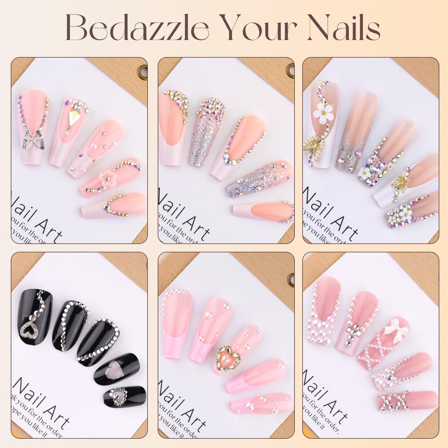 50Pcs 2 Styles 3D Butterfly Nail Charms and Flatback Gems Pearl, Silver+Gold Shiny Luxury Gems, Crystal Jewels Studs with Rhinestones for Nail Design, Nail Art Decoration Set for Acrylic Nails-Velvo Beauty