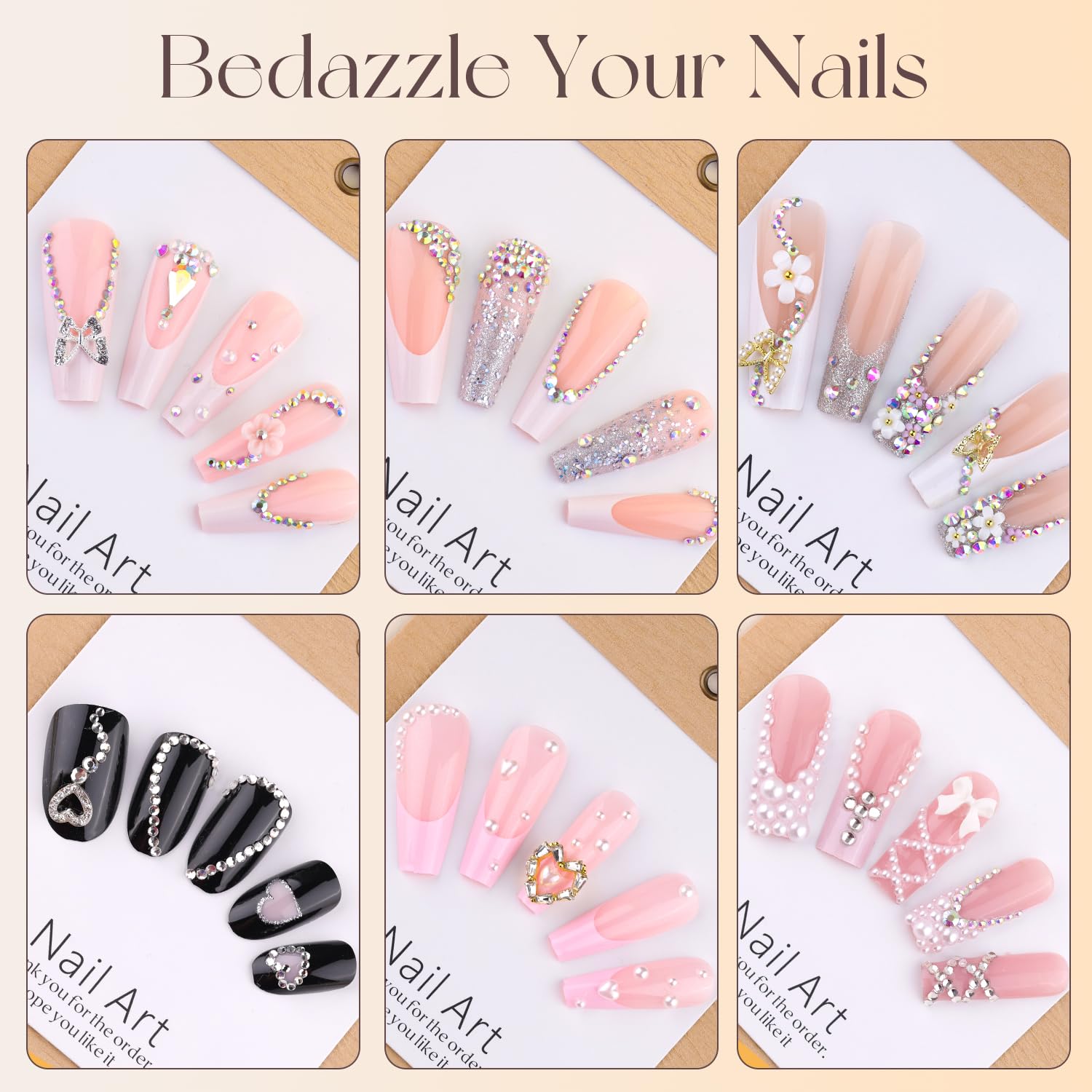 50Pcs 2 Styles 3D Butterfly Nail Charms and Flatback Gems Pearl, Silver+Gold Shiny Luxury Gems, Crystal Jewels Studs with Rhinestones for Nail Design, Nail Art Decoration Set for Acrylic Nails-Velvo Beauty