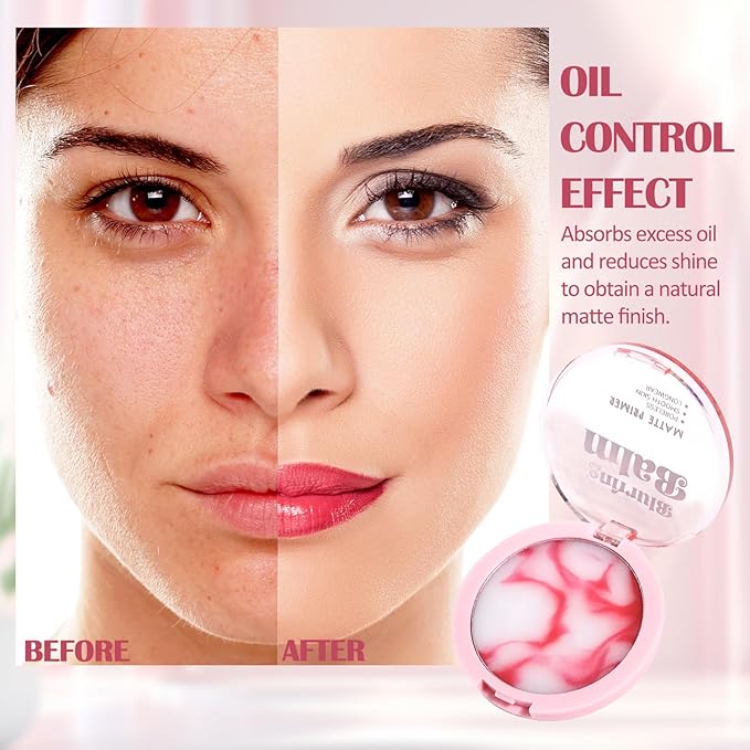 Oil Control Pressed Setting Powder, Matte Soft Jelly Texture Powder-free Face Powder, Long-Lasting Waterproof Pressed Powder Makeup, Flawless Lightweight Face Cosmetics - Pink-Velvo Beauty