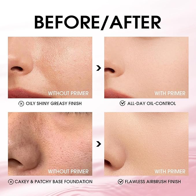 LANGMANNI Matte Grip Face Primer, Transparent Skin Perfecting Hydrating Primer,Unique Smooth Gel-Based Primer Essential For Longlasting Perfection Face Makeup (0.33 Fl Oz, 3)-Velvo Beauty