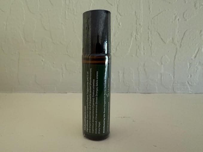 Silk Road Organic Wellness Essential Oil Vitality Blend Roll On - 100% Pure USDA Certified Frankincense, Cypress, Cedarwood, Clary Sage, Orange - Thrive Naturally, 10 ml Roller-Velvo Beauty
