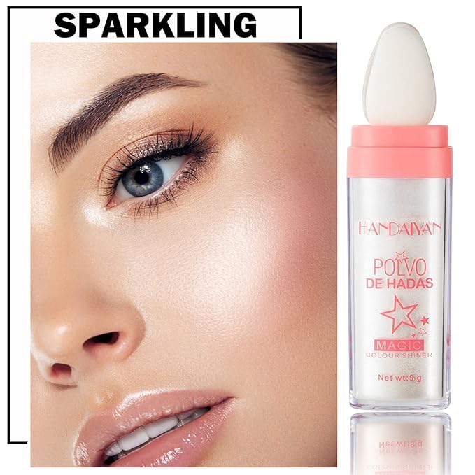 3PCS Polvo De Hadas Body Shimmer Glitter Highlighter Powder Makeup,High Gloss Sparkle for Face Body Hair,Create The Most Sparkly And Attractive Glitter Makeup-Velvo Beauty