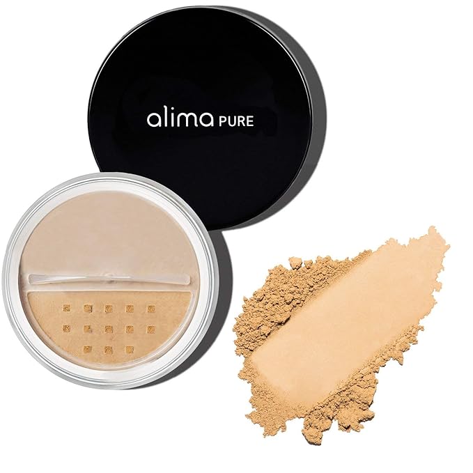 Alima Pure Matte Foundation Loose Mineral Powder Foundation Makeup, Loose Powder Makeup Oil Free Talc Free Powder, Natural Makeup Mineral Foundation Full Coverage Natural Foundation Powder .15 oz/4.5g-Velvo Beauty