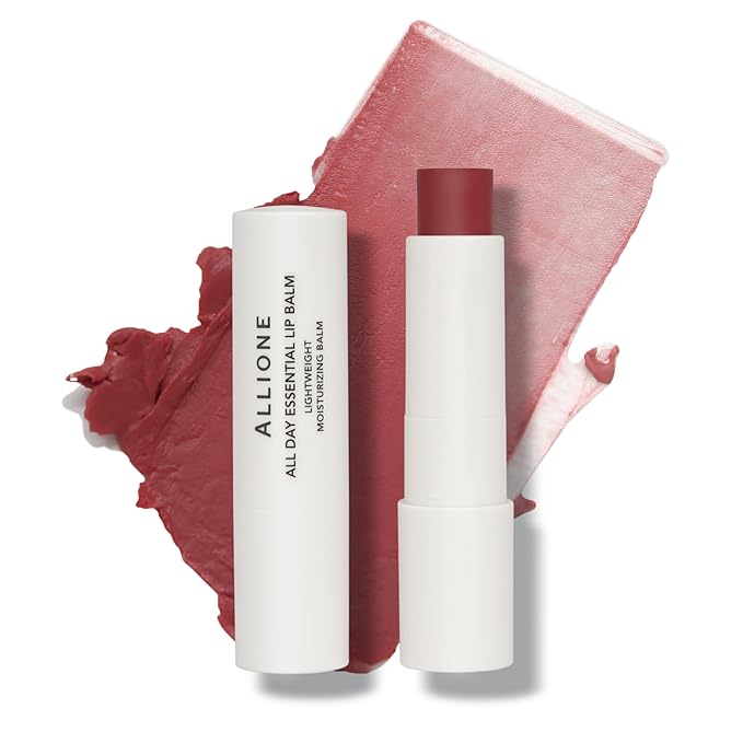 All Day Essential Tinted Lip Balm 04 Allure Rose | Natural Gloss Balm, Moisturizing Lip Care, Deep Nourishing Plant-Based Chapstick, Lasting Hydration Lip Butter for Dry Cracked Chapped Lips-Velvo Beauty