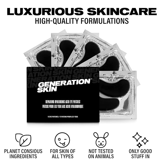 Eye Mask, Eye Masks for Dark Circles and Puffiness, Under Eye Mask with Hyaluronic Acid, Vegan and Cruelty-Free Under Eye Patches, Hyaluronic Acid Eye Masks, 5-Pack-Velvo Beauty