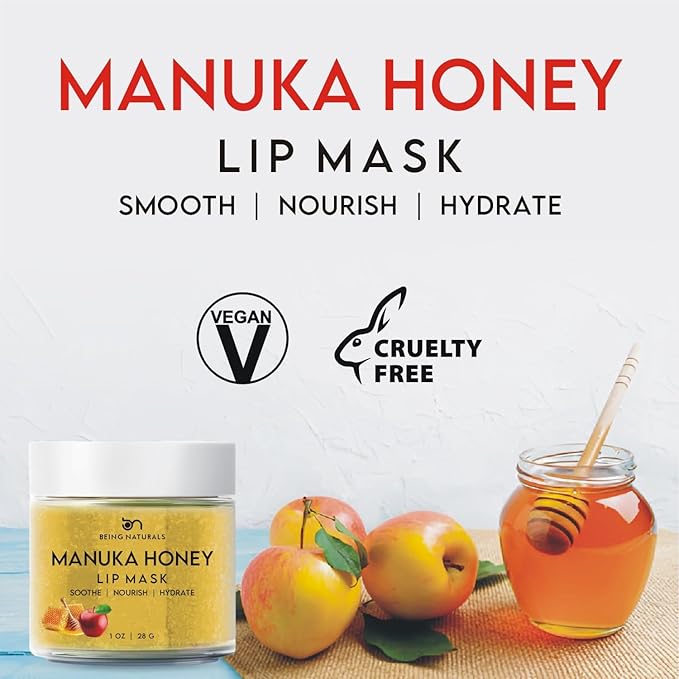 Lip Mask & Lip Balm - leave-on Overnight repair and nourish lip mask or lightweight non-sticky daytime lip care with Vitamin C, Antioxidants, Manuka honey, Stem cells, 1 oz.-Velvo Beauty