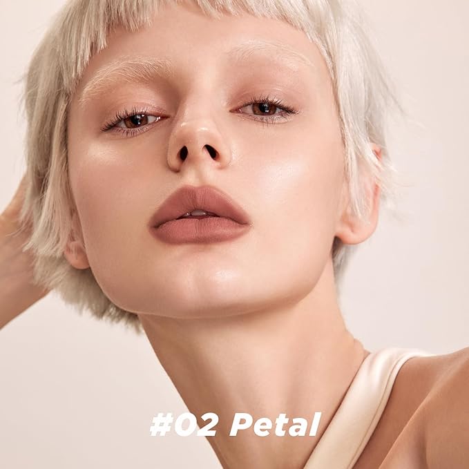 ITY Velvet Matte Finish Lip Stain-Mousse Textured Lip Clay, Nude Shade, Conceals Lip Lines, Rich Pigment Lip Tint Lipsticks, 0.14 oz (4g) in Petal-Velvo Beauty