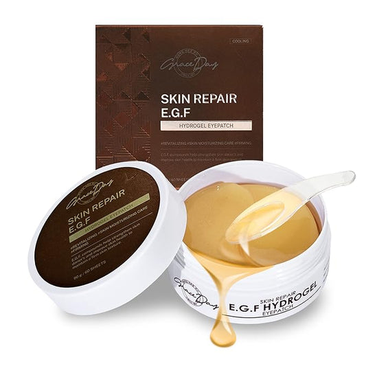 Under Eye Hydrogel E.G.F Eye Patches, 100% VEGAN CERTIFIED, Anti-Wrinkle Eye Patch, Treatment for Puffy Eyes, Eye Bags, Dark Circles Under Eye, Puffiness, Eye Patch with Hyaluronic Acid and-Velvo Beauty