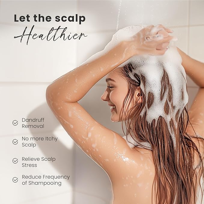 AIMIKE Scalp Massager - Silicone Shampoo Brush for Hair, Dandruff Removal & Hair Growth Stimulator - Exfoliator for Dry & Wet Scalp-Velvo Beauty