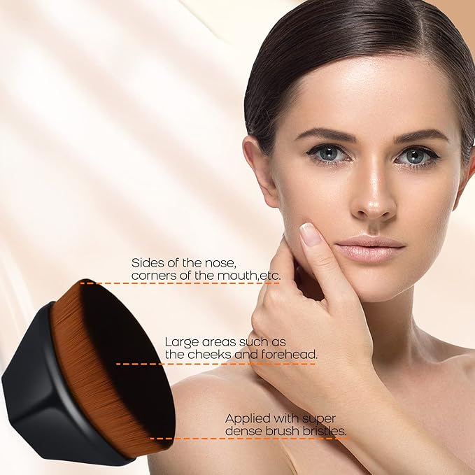 Foundation Makeup Sets Full Kit for Women Pack 8 Included Phoera Foundation,Flat Top Kabuki Brush Kit,Primer,Powder Foundation,Makeup Sponges (103 Warm Peach + 104 Buff Beige)-Velvo Beauty