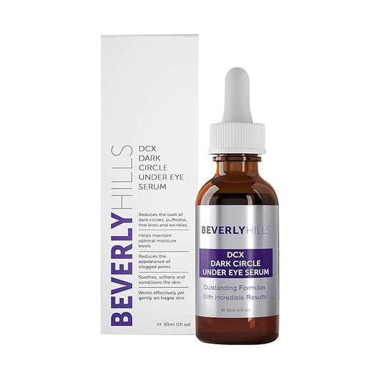 Beverly Hills DCX Under Eye Serum for Wrinkles, Puffy Eyes and Dark Cirlces Treatment for All Skin Types | Anti Wrinkle Serum with Seaweed, Hyaluronic Acids & Peptides for Hydrated & Soft Skin, 30 mL-Velvo Beauty