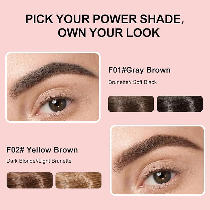 Eyebrow Pen with Hair-Like Strokes, Microblading Eyebrow Pen, Angled Brow Tint Brush for Eyebrows, Smudge Proof, Long Lasting, Easy to Color, Soft Black-Velvo Beauty