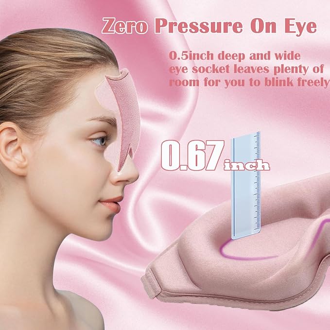 Eye Mask for Lash Extensions, Sleeping Mask for Women, 3D Contoured Eyelash Sleeping Mask for Extensions, Eye Covers for Sleeping for Travel, Airplane, Meditation-Velvo Beauty