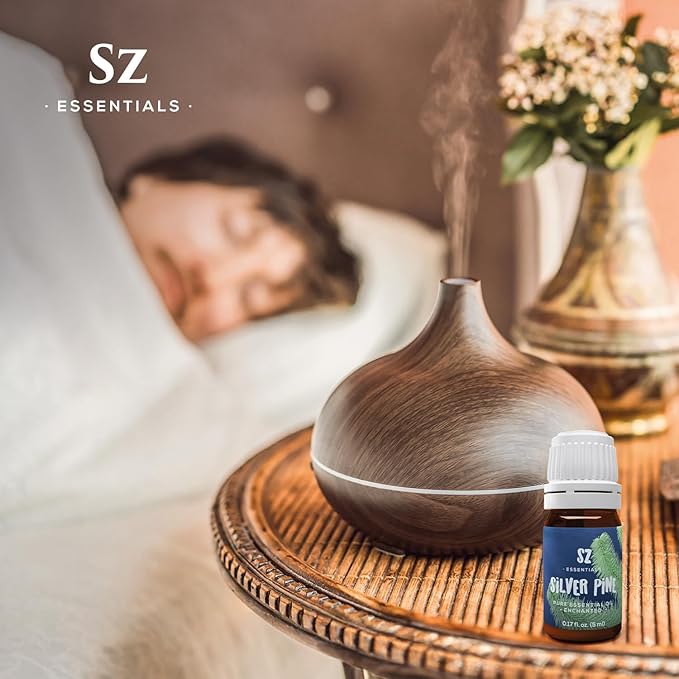 Silver Pine Essential Oil - 100% Pure & Undiluted- Extracted from Pinus Sylvestris - Clean & Fresh Scent with Woody Overtones - Therapeutic Grade & Vegan - 0.17oz (5ml)-Velvo Beauty