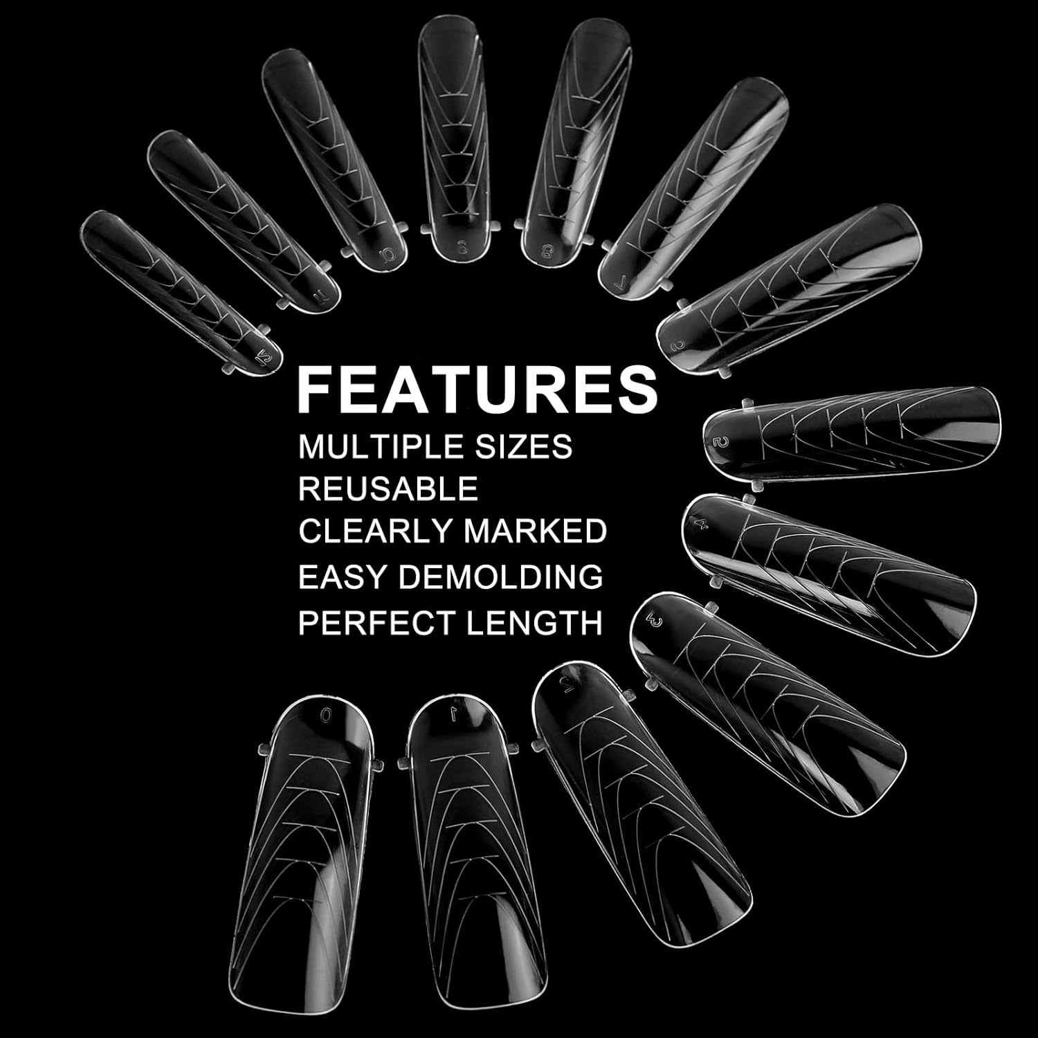 130Pcs Dual Nail Forms,Flat Oval Extension Poly nail gel Nail Forms Full Cover Reusable Nail Molds 13 Sizes for Solid Nail Gel Glue Nail Art Design Salon&DIY-Velvo Beauty