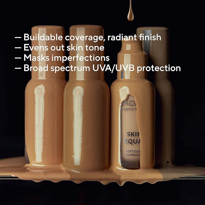 MÁDARA Organic Skincare | Skin Equal Soft Glow Foundation SPF15 PORCELAIN IVORY 10-30ml, Mineral foundation with hyaluronic acid, Buildable medium coverage, Dewy foundation, Vegan, COSMOS certified-Velvo Beauty