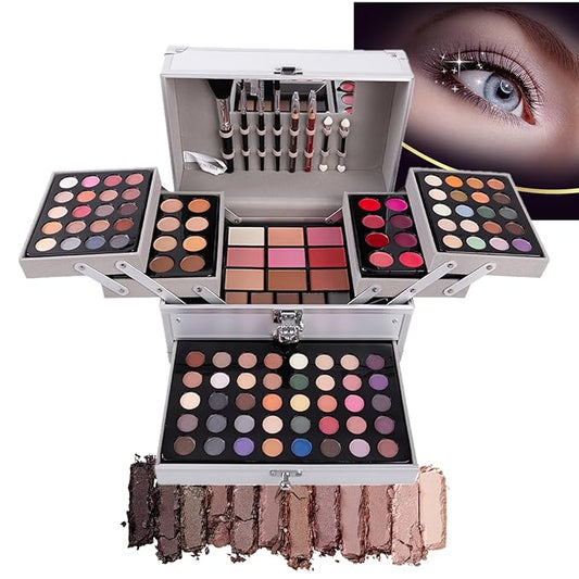 132 Colors All-in-one Makeup Palette Cosmetic Contouring Kit Gift Box Combination with Eyeshadow, Cream Concealer, Eyebrow Powder, Lip Gloss, Blush and Face Pressed Powder-Velvo Beauty