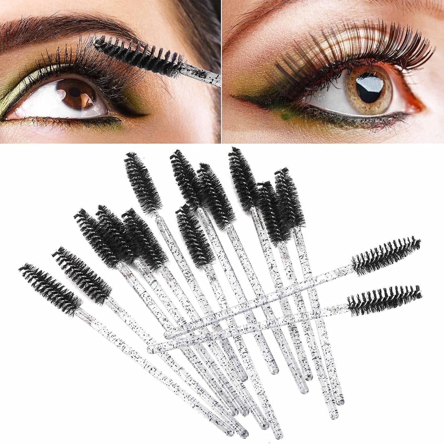 Tbestmax 1000 Disposable Mascara Wands Eyelash Brush Spoolies for Eyebrow Eye Lash Extension Black-Velvo Beauty