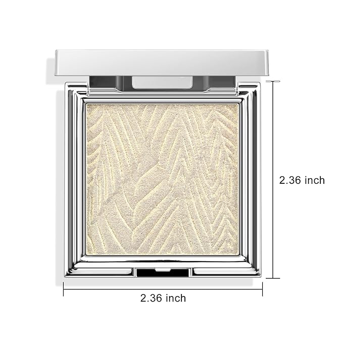 Boobeen Highlighter Makeup Highlighter Powder Palette, Shimmer Illuminator Highlight Contouring Palette Come with Mirror, Long Lasting Glow Defining the Face and Body-Velvo Beauty