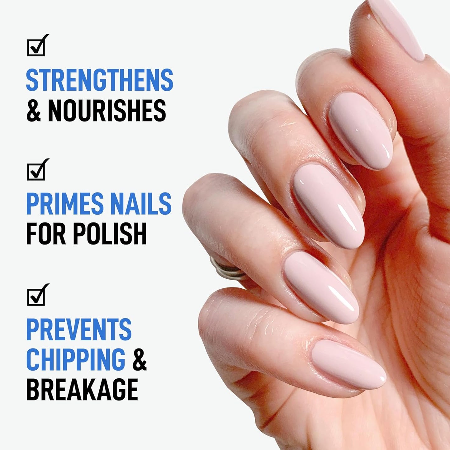 LONDONTOWN Nail Hardener & Base Coat – Strengthens Weak or Brittle Nails, Biotin-Infused Formula with Florium Complex, Primes for Long-Lasting Polish and Reduced Chipping, .24 fl oz-Velvo Beauty