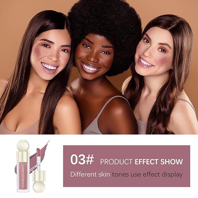 Liquid Blush, Soft Cream Liquid Blush for Cheeks, Light Weight,Long Lasting, Smudge Proof, Natural-Looking, Dewy Finish, For Natural-looking Flush & Everyday Wear(03#)-Velvo Beauty