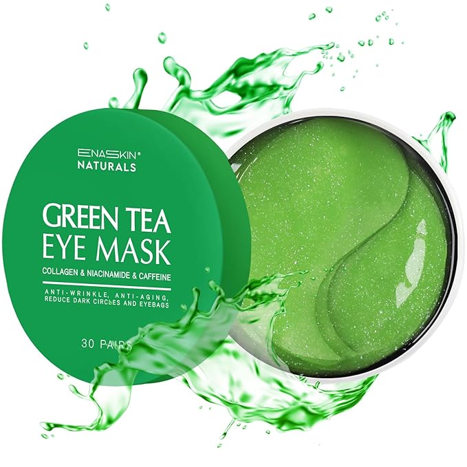 Under Eye Patches for Dark Circles: 30 Pairs Green Tea Eye Gels Pads - Reduce Eye Bags, Wrinkles & Puffy - Skin Treatment Mask Retinol Collagen - Anti Aging & Face Moisturizer For Women (Green Tea)-Velvo Beauty